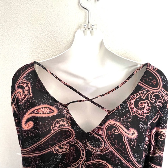 CLEARANCE /Make an offer! EXHILARATION Paisley print tunic dress blouse -XL - Picture 7 of 10